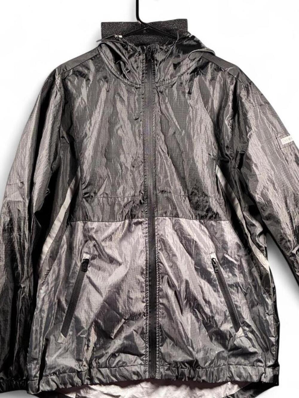 WTAPS mens Black & Gray raincoat Jacket Size L